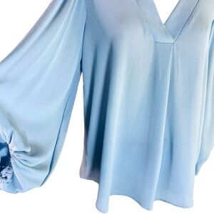 Blue Tunic Blouse Top